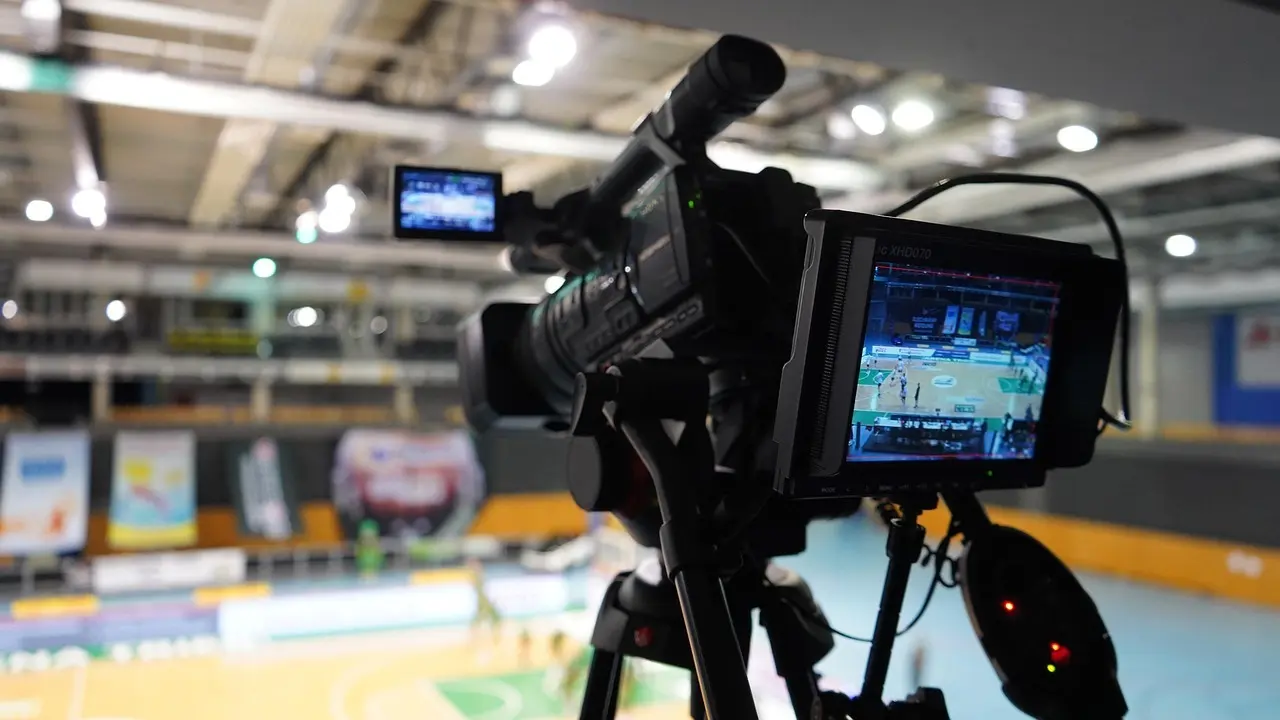 Videokamera der filmer arena
